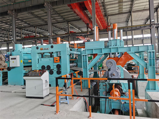 Máy đo hạng nặng HR Dây chuyền cắt cuộn dây thép tấm Máy san phẳng đôi Cắt theo chiều dài